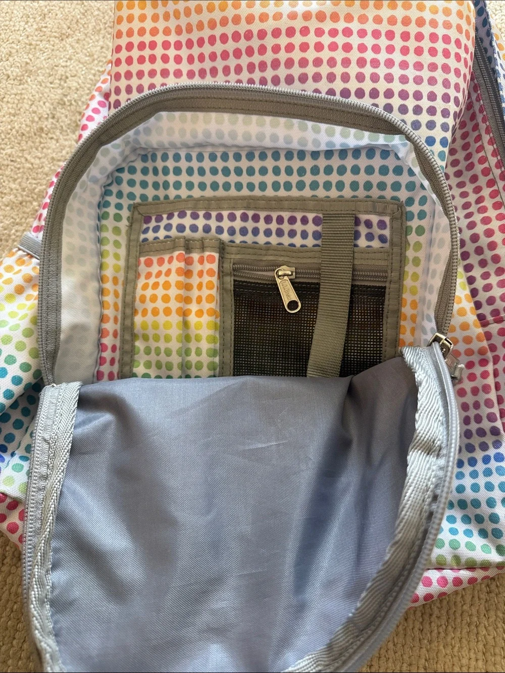 L.L. Bean Rainbow Dot Kids Backpack